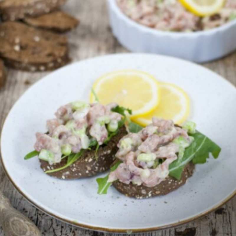 Bruschetta Hollandse garnalen