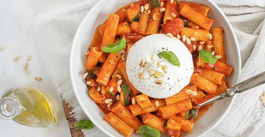 Pasta met burrata
