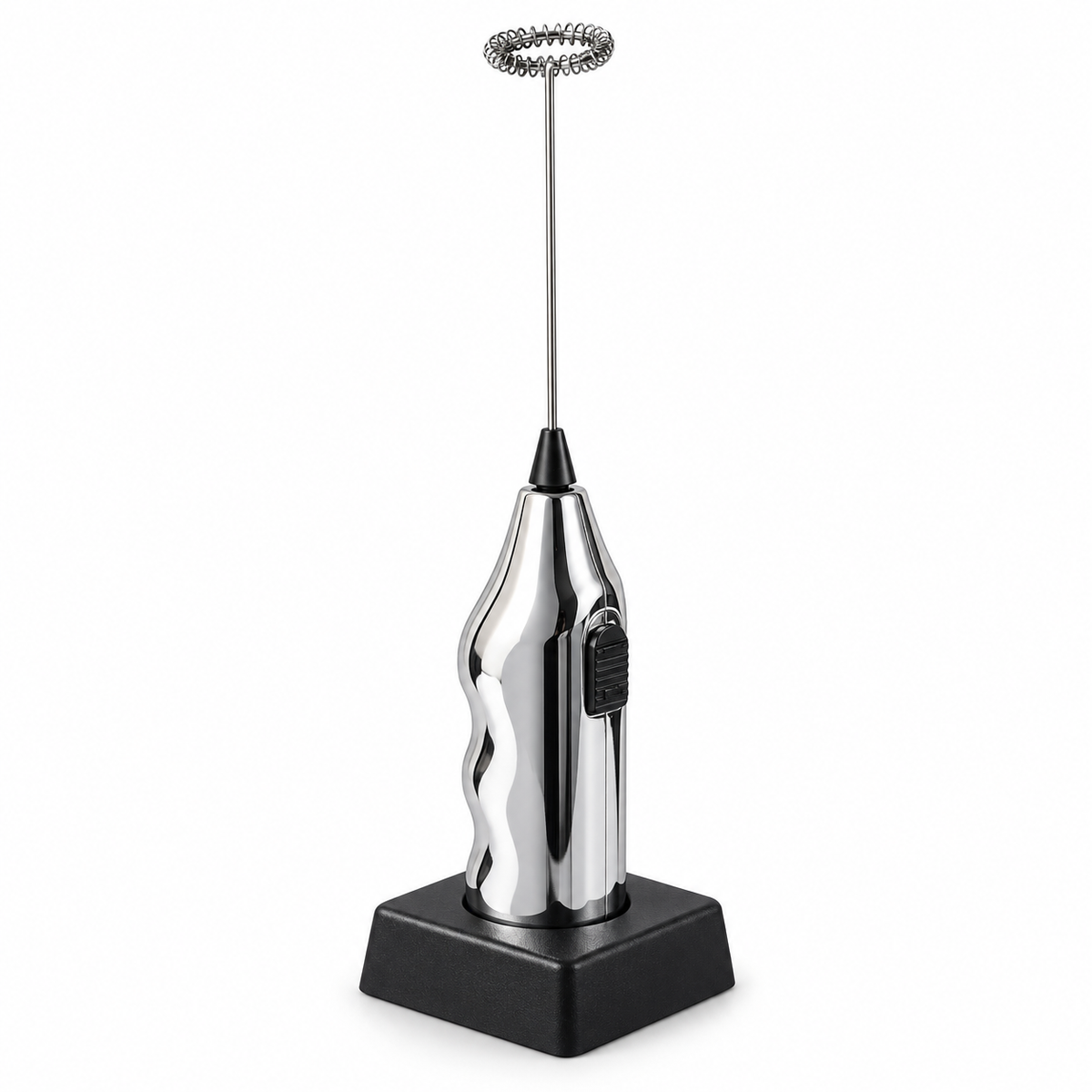 Excellent Houseware Elektrische Melkopschuimer met Houder – 20 cm – Zilver
