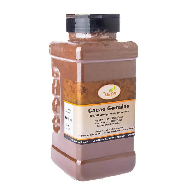 Tuana Cacao Gemalen – puur cacao poeder voor chocolade, gebak, desserts, smoothies en warme dranken