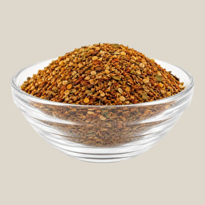 TuanaShop BV olijven kruidenmix in een glazen kom met chili, tomaat en mediterrane kruiden voor tapas en borrelplanken.