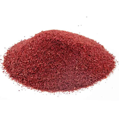 Tuana Sumac Gemalen – gemalen sumak met frisse lichtzure smaak voor salades, vlees, vis, dressings en Midden-Oosterse gerechten