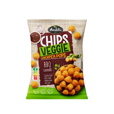 Luchtige Kikkererwten snack met Heerlijke BBQ-smaak-Anuts Veggie Chickpea Pops BBQ –