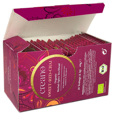 Zoete Rode Chai Thee - Sweet Red Chai Tea - (Biologisch) 20 stuks