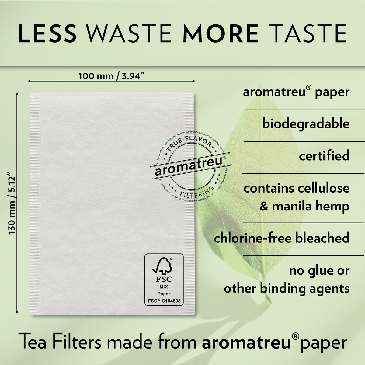 Theefilters Maat M – Verpakking van 100 Stuks