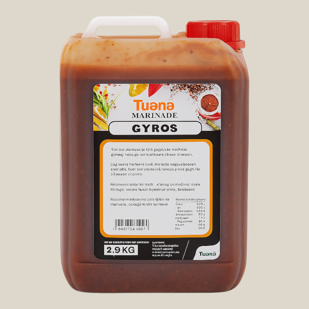 TuanaShop BV Gyros Marinade in een grote 2,9 kg jerrycan met kruidige mediterrane smaken voor vlees en groenten