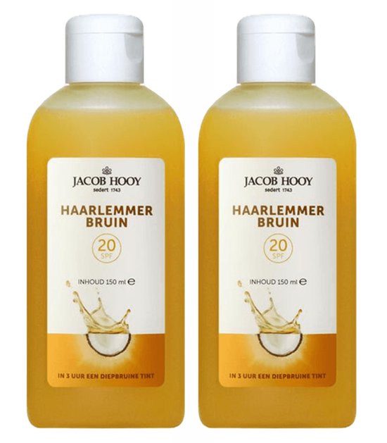 2x Jacob Hooy Haarlemmerbruin SPF 20 - Snelbruiner - Zonnebrand - Aantal 2 - 150 ml