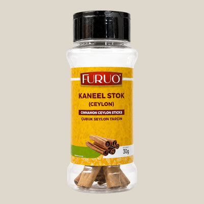 TuanaShop BV Furuo Ceylon kaneelstokjes in een doorzichtige kruidenpot van 30 gram
