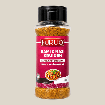 TuanaShop BV Furuo Bami en Nasi kruidenmix in een transparante strooibus van 100 gram voor Aziatische gerechten