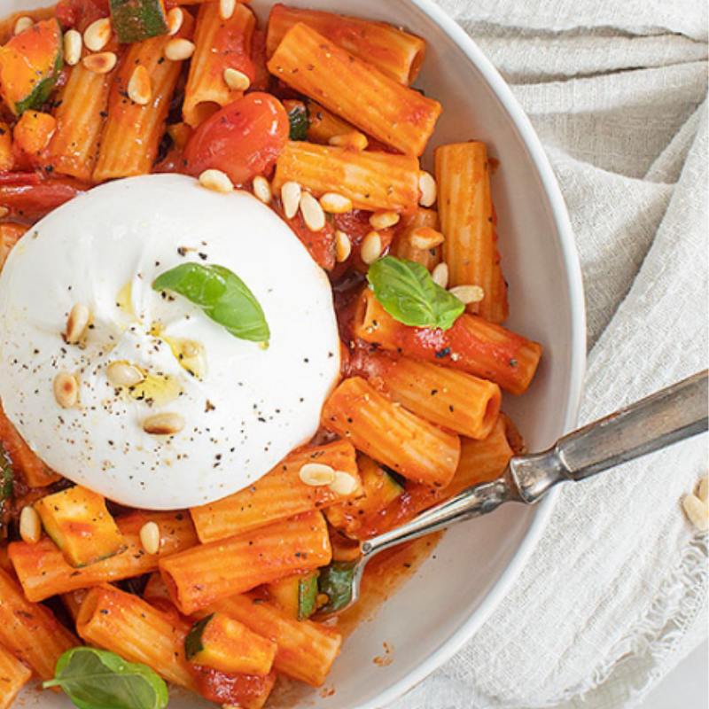 Pasta met burrata