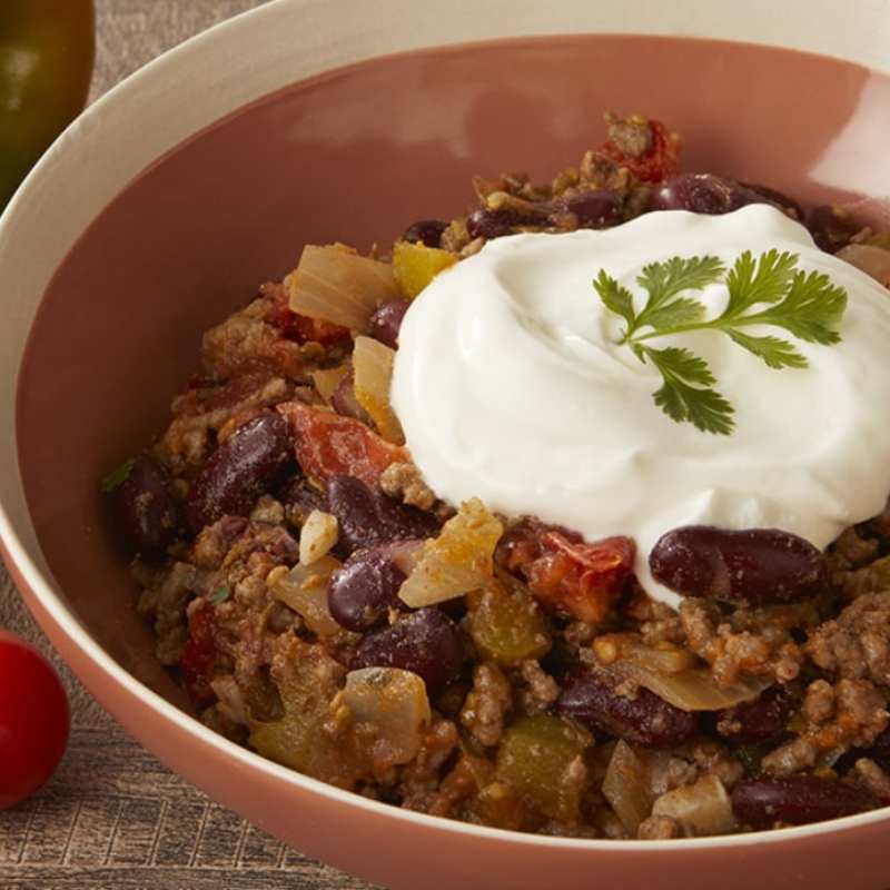 Chili con carne salade