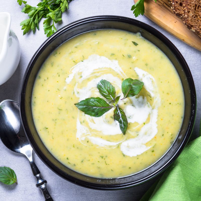 Courgette-Komkommersoep