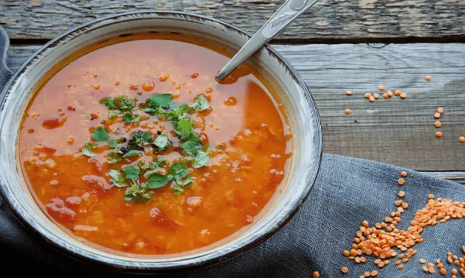 Tomatensoep met rode linzen Tuana Shop