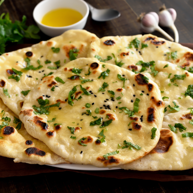 Pillowy Garlic Naan