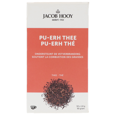 Jacob Hooy Pu Erh Thee - 50 Theezakjes