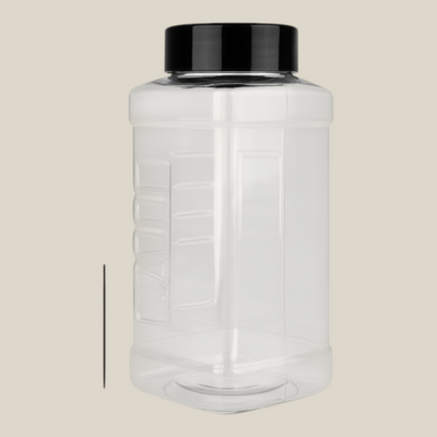 TuanaShop BV kunststof strooibus van 800 ml met zwart deksel en handige strooiopeningen voor horeca en thuisgebruik
