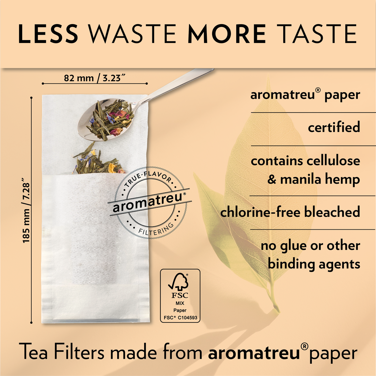 Theefilters Maat L – Verpakking van 100 Stuks