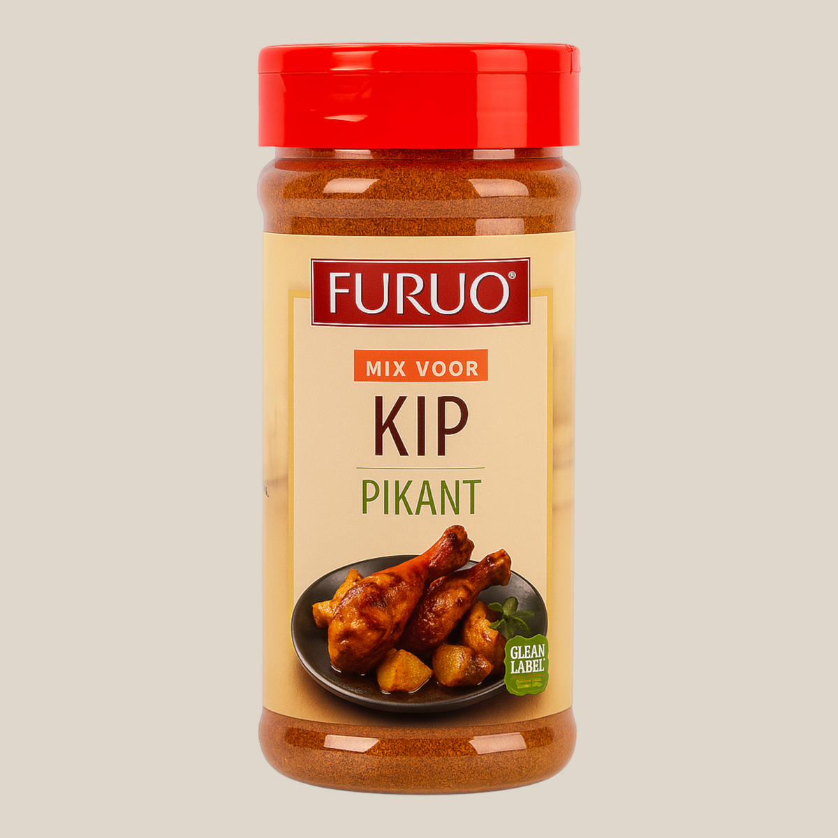 TuanaShop BV Kip Pikant Mix kruiden in een strooibus voor het kruiden van kipgerechten met een pittige smaak.