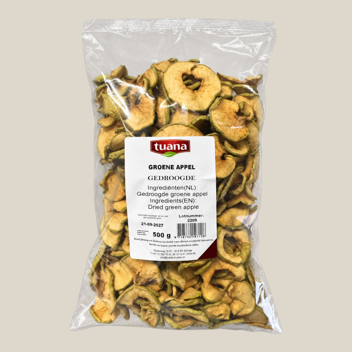 Gedroogde Groene Appel (Kurutulmuş Yeşil Elma) – 500 g