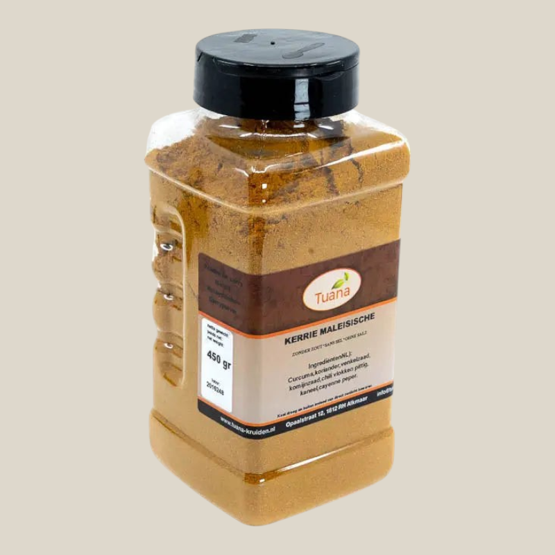 Tuana Kerrie Maleisisch – aromatische Maleisische kruidenmix voor curry’s, kipgerechten, kokosgerechten en stoofschotels met exotische smaak