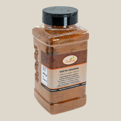 Tuana Köfte Kruiden Zonder Zout – zoutvrije köfte kruidenmix met komijn, paprika en oregano voor gehakt, köfte en gegrilde vleesgerechten