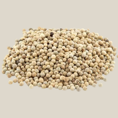 Tuana Peper Wit Heel – witte peperkorrels met milde pittige smaak voor sauzen, soepen, vis, gevogelte en pepermolens