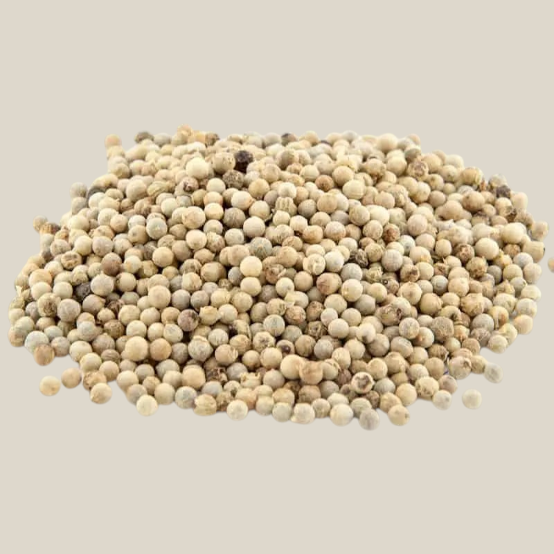 Tuana Peper Wit Heel – witte peperkorrels met milde pittige smaak voor sauzen, soepen, vis, gevogelte en pepermolens