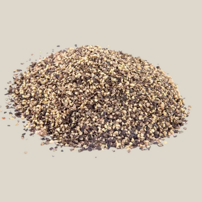 Tuana Zwarte Peper Gebroken Grof – grof gebroken zwarte peper met krachtige pittige smaak voor vlees, vis, groenten, soepen en sauzen