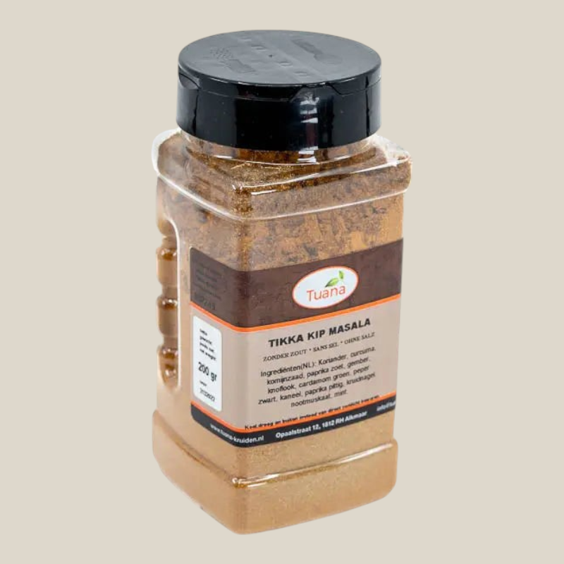 Tuana Tikka Masala Kruiden – aromatische Indiase kruidenmix voor kip tikka masala, curry’s, rijstgerechten en groentegerechten
