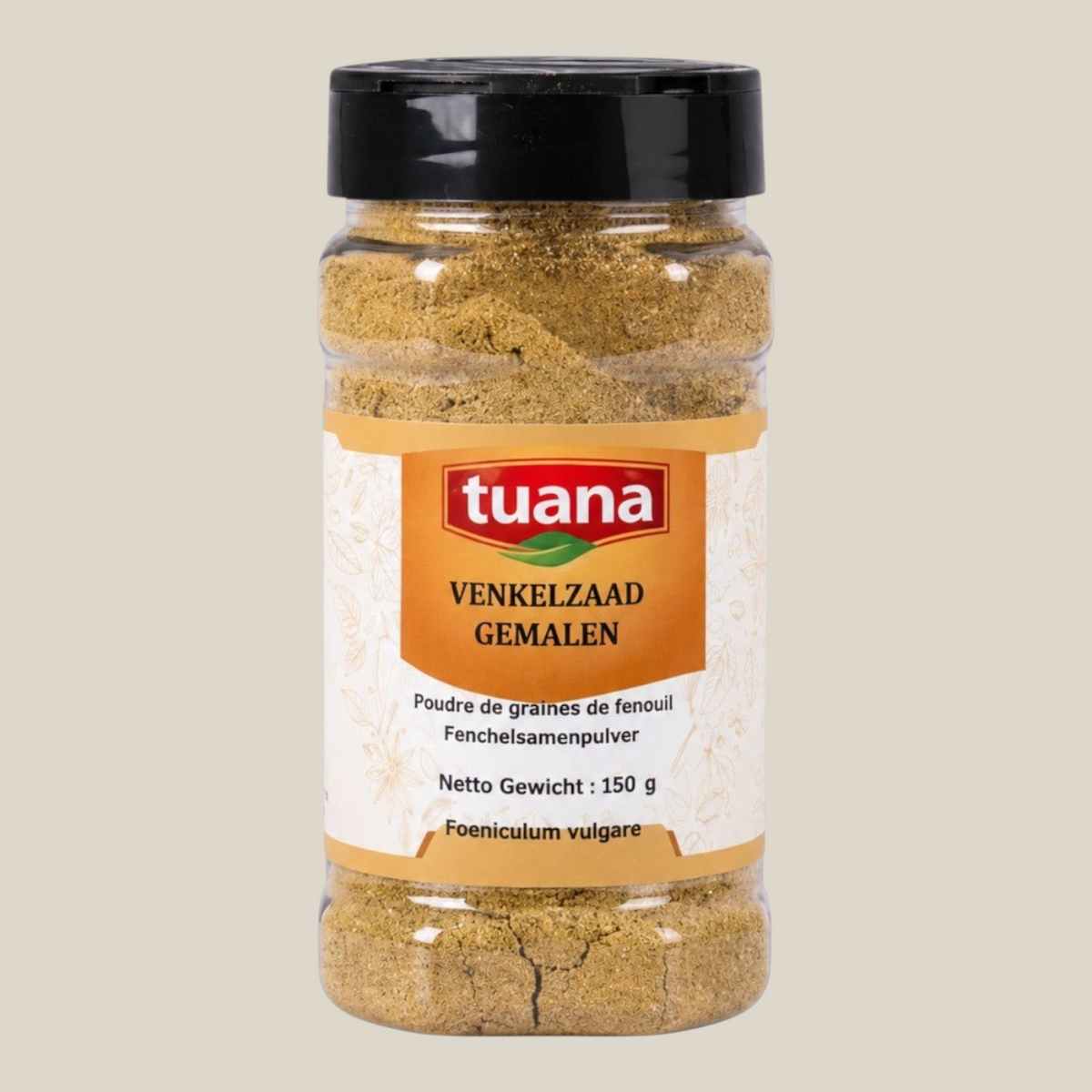 Tuana Venkelzaad Gemalen – gemalen venkelzaad met zoete anijssmaak voor brood, vlees, vis, sauzen en bakgerechten