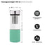 Theemaker 400ml – Glas met filter – Voor losse thee