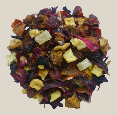 TuanaShop BV Appel Kaneel Thee met stukjes appel, hibiscus, rozenbottel en amandelen voor een fruitige kruidenmix