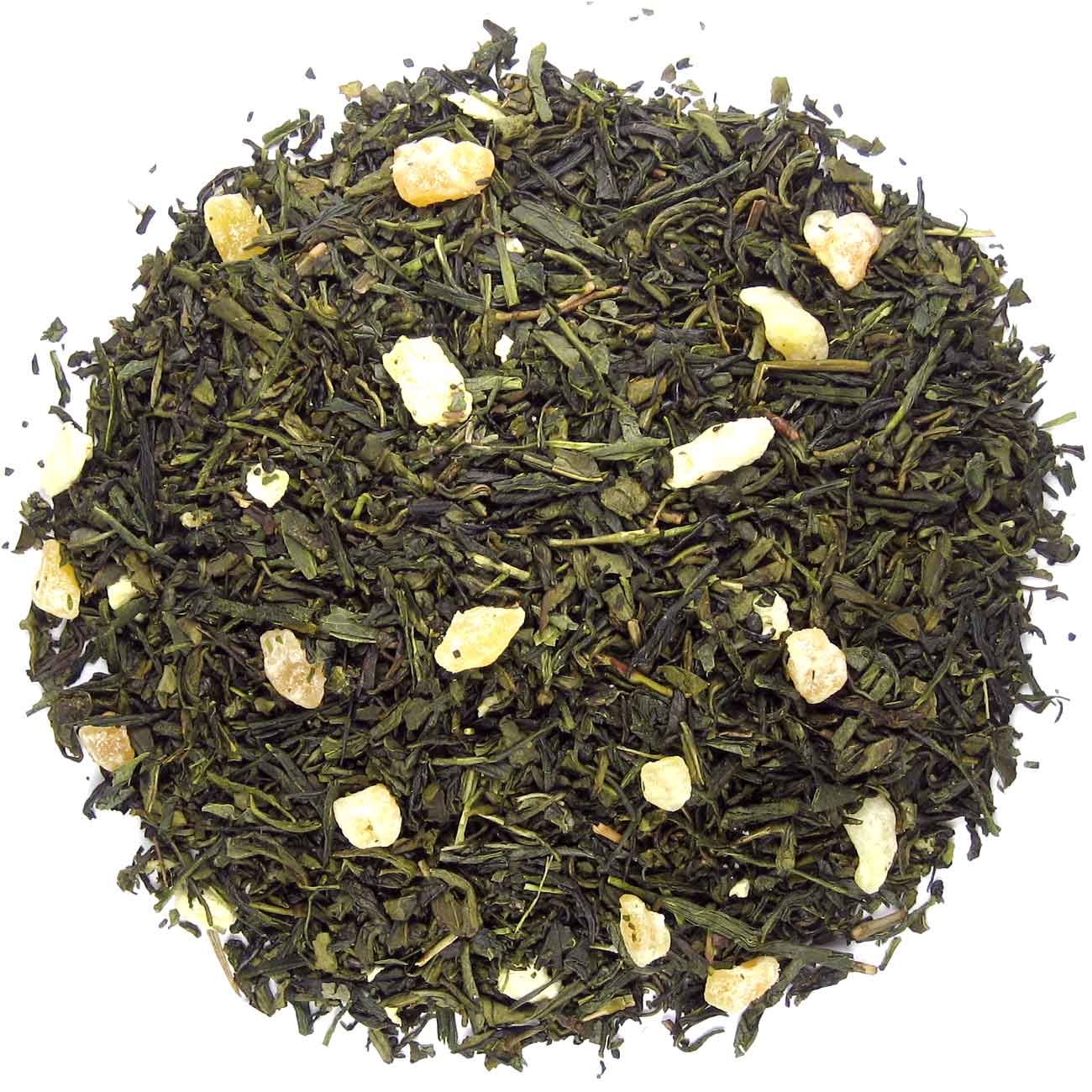 Meloen thee met groene thee, witte thee, meloenstukjes en ananas – fruitige losse thee 50 gram