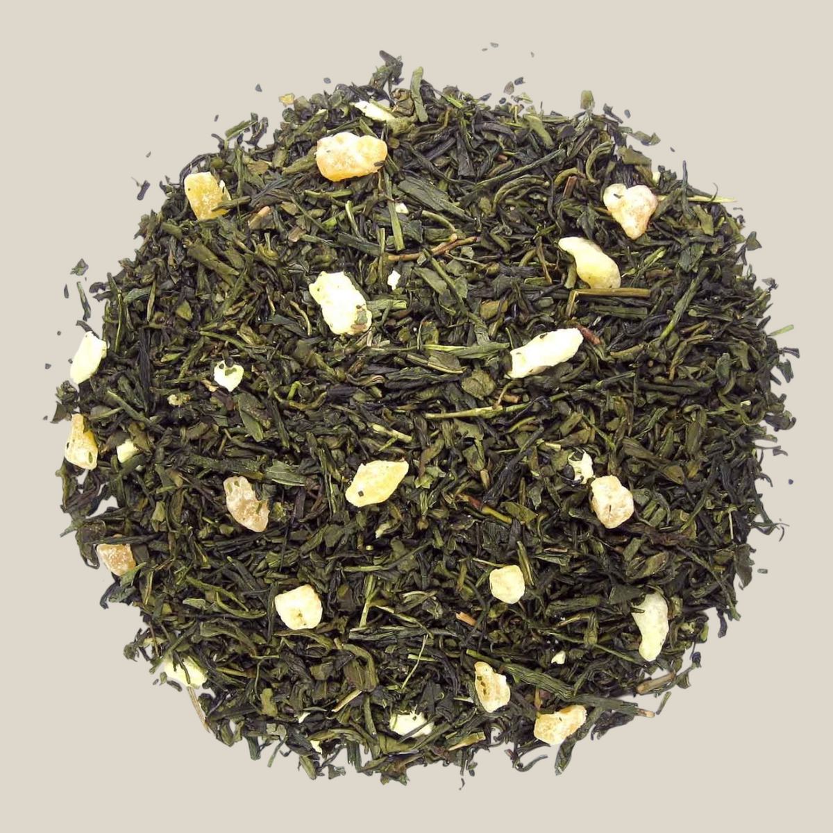 Meloen thee met groene thee, witte thee, meloenstukjes en ananas – fruitige losse thee 50 gram