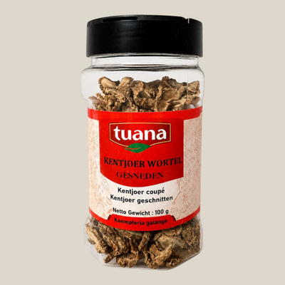 TuanaShop BV pot met gesneden kentjoer wortel voor Aziatische gerechten en curries
