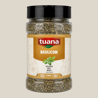 TuanaShop BV pot met gedroogde gesneden basilicum voor pasta en salades